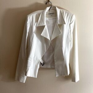 Vintage I.C. Design White Cotton Blazer